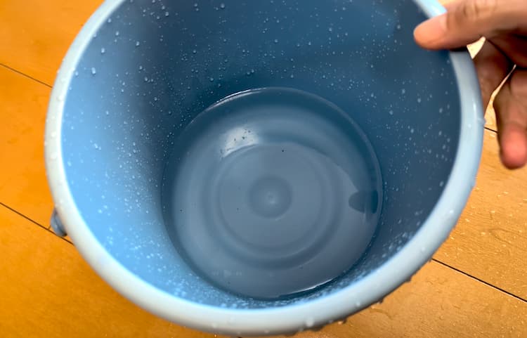 排水作業で出た水やお湯の量