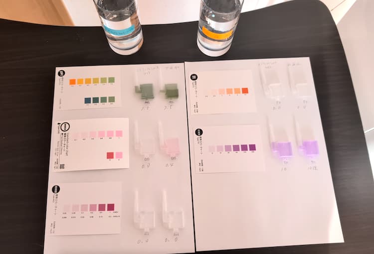 エブリィフレシャス・ライトと水道水を水質検査した結果