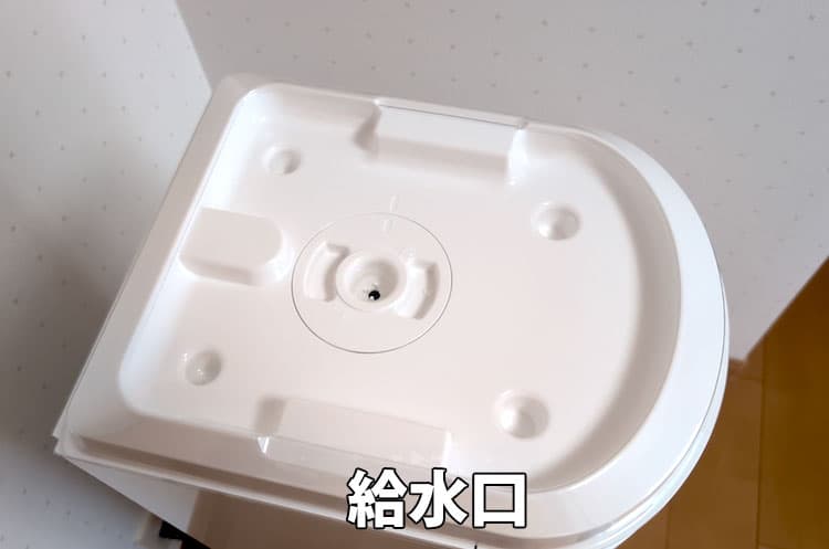 6ヶ月使用したエブリィフレシャス・ライトのサーバーの給水口